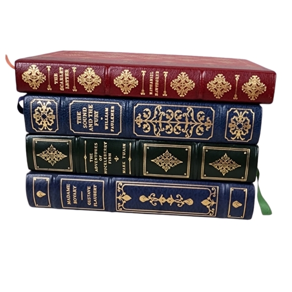 Madame Bovary Vintage 1979 Franklin Library Novel 1/4 Leather Bound Blue - Picture 2 of 14